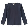 Mädchen Langarmshirt mit Rippstruktur