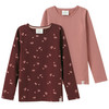 2 Mädchen Langarmshirts mit Blümchen