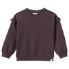 Mädchen Sweatshirt mit Rüschen aubergine