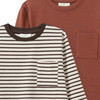 2 Jungen Langarmshirts mit Brusttasche