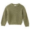 Jungen Woll-Strickpullover mit Mouliné-Effekt