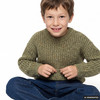 Jungen Woll-Strickpullover mit Mouliné-Effekt