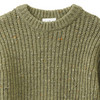 Jungen Woll-Strickpullover mit Mouliné-Effekt