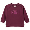 Baby Sweatshirt mit Flock-Print dunkellila