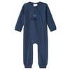 Baby Schlafanzug mit Flock-Print dunkelblau