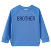 Jungen Sweatshirt mit Flock-Print blau