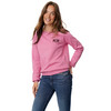 Damen Sweatshirt mit Flock-Print