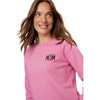 Damen Sweatshirt mit Flock-Print