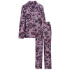 Damen Flanell-Schlafanzug mit Blumen-Muster