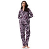 Damen Flanell-Schlafanzug mit Blumen-Muster