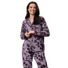 Damen Flanell-Schlafanzug mit Blumen-Muster