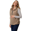 Damen Umstands-Teddyweste mit Babyeinsatz