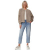 Damen Sweatjacke mit Druckknöpfen