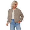 Damen Sweatjacke mit Druckknöpfen