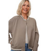 Damen Sweatjacke mit Druckknöpfen