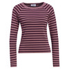Damen Feinstrickpullover im Streifen-Look rosa / weinrot