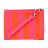 Kleine damestas met strepenpatroon roze / oranje