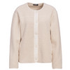 Damen Teddyjacke mit Druckknopfleiste beige