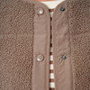 Damen Teddyjacke mit Druckknopfleiste