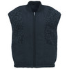 Damesvest met twee kanten en teddypluche zwart