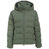 Damen Steppjacke mit Kapuze dunkelgrün