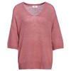 Damen Strickpullover mit kurzen Ärmeln rosa