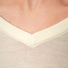 Damen Merino-Langarmshirt mit V-Ausschnitt