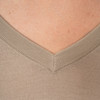 Damen Merino-Langarmshirt mit V-Ausschnitt