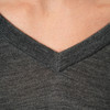 Damen Merino-Langarmshirt mit V-Ausschnitt