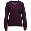 Damen Merino-Langarmshirt mit V-Ausschnitt