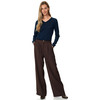 Damen Merino-Langarmshirt mit V-Ausschnitt