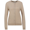 Damen Merino-Strickjacke in Unifarben beige