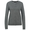 Damen Merino-Strickjacke in Unifarben dunkelgrau