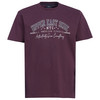 Herren-T-Shirt mit großem Print dunkelrot