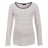 Damen Umstands-Langarmshirt im Ringel-Look creme / dunkelbraun