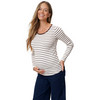 Damen Umstands-Langarmshirt im Ringel-Look