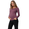 Damen Umstands-Langarmshirt im Ringel-Look