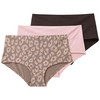 3 Damen Umstands-Slips aus Bio-Baumwolle rosa / braun / dunkelbraun