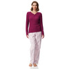 Damen Schlafshirt mit Rippstruktur
