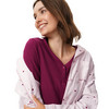 Damen Schlafshirt mit Rippstruktur