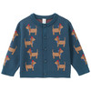 Baby Strickjacke mit Dackel-Allover