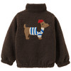 Kinder Teddyjacke mit Dackel-Stickerei