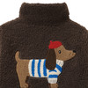 Kinder Teddyjacke mit Dackel-Stickerei