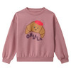 Mädchen Sweatshirt mit Crossaint-Print altrosa