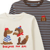 2 Kinder Langarmshirts mit Dackel-Motiven