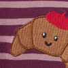 2 Mädchen Langarmshirts mit Crossaint-Motiven