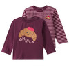 2 Baby Langarmshirts mit Crossaint-Motiven