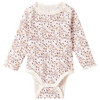 Babybody met lange mouwen en bloemetjes