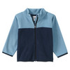 Baby Fleecejacke mit Stehkragen dunkelblau / hellblau