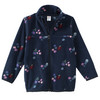 Mädchen Fleecejacke mit Blumen dunkelblau